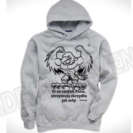 B 90A. CI CO ZAUFALI PANU - BLUZA MELANŻ KAPTUR