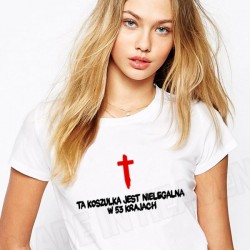 .D104A. NIELEGALNA KOSZULKA - BIAŁA