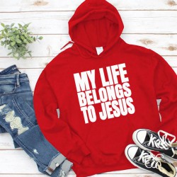 ..B173. MY LIFE BELONGS TO JESUS - BLUZA CHRZEŚCIJAŃSKA