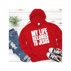 B173W. MY LIFE BELONGS TO JESUS - BLUZA CHRZEŚCIJAŃSKA