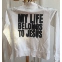 BLUZA MY LIFE BELONGS TO JESUS - XS-ka